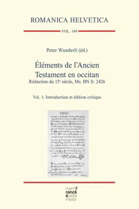 Éléments de l'Ancien Testament en occitan. Rédaction du 15e siècle, Ms. BN fr. 2426_cover