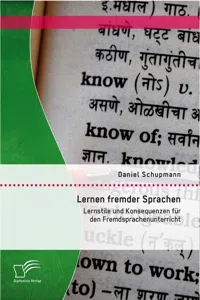 Lernen fremder Sprachen: Lernstile und Konsequenzen für den Fremdsprachenunterricht_cover