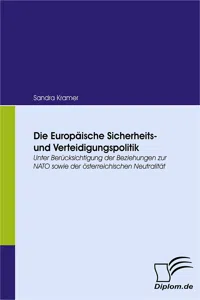 Die Europäische Sicherheits- und Verteidigungspolitik_cover