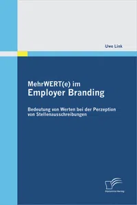 MehrWE im Employer Branding: Bedeutung von Werten bei der Perzeption von Stellenausschreibungen_cover