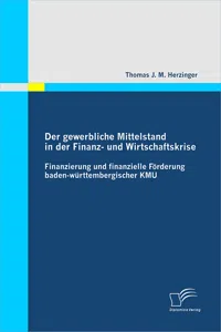 Der gewerbliche Mittelstand in der Finanz- und Wirtschaftskrise - Finanzierung und finanzielle Förderung baden-württembergischer KMU_cover