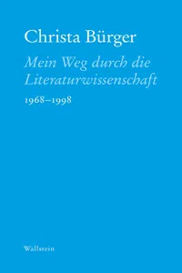 Mein Weg durch die Literaturwissenschaft_cover