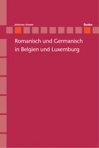 Romanisch und Germanisch in Belgien und Luxemburg_cover