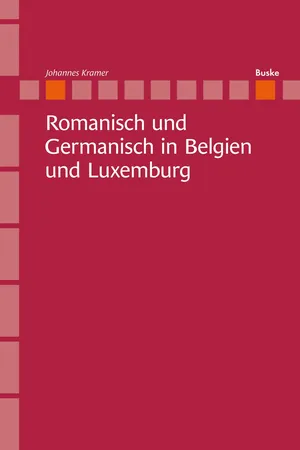 Romanisch und Germanisch in Belgien und Luxemburg