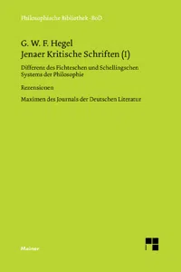 Jenaer Kritische Schriften_cover