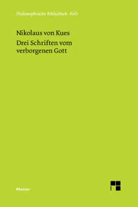 Drei Schriften vom verborgenen Gott_cover