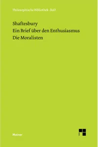 Ein Brief über den Enthusiasmus. Die Moralisten_cover