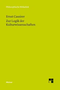 Zur Logik der Kulturwissenschaften. Fünf Studien_cover