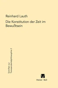 Die Konstitution der Zeit im Bewusstsein_cover