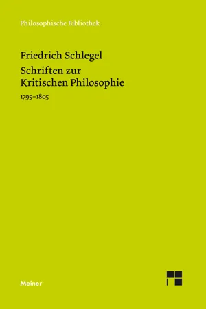 Schriften zur Kritischen Philosophie