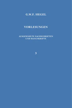 Vorlesungen über die Philosophie der Religion. Teil 1