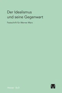 Der Idealismus und seine Gegenwart_cover