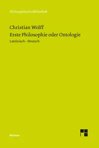 Erste Philosophie oder Ontologie