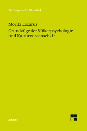 Grundzüge der Völkerpsychologie und Kulturwissenschaft