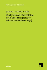 Das System der Sittenlehre nach den Prinzipien der Wissenschaftslehre_cover