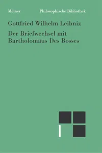 Der Briefwechsel mit Bartholomäus Des Bosses_cover