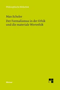 Der Formalismus in der Ethik und die materiale Wertethik_cover