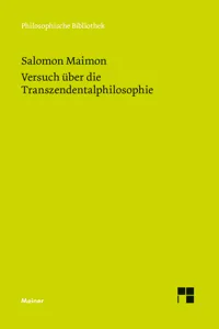 Versuch über die Transzendentalphilosophie_cover