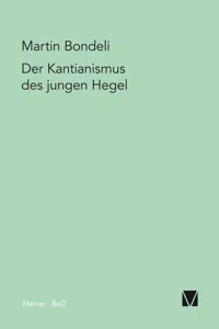 Der Kantianismus des jungen Hegel_cover