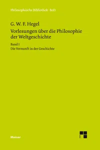 Vorlesungen über die Philosophie der Weltgeschichte. Band I_cover
