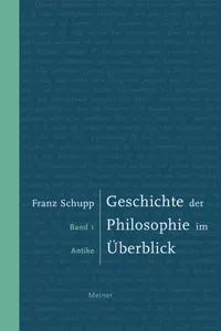 Geschichte der Philosophie im Überblick. Band 1: Antike_cover