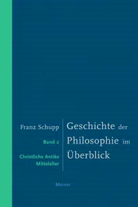 Geschichte der Philosophie im Überblick. Band 2: Christliche Antike und Mittelalter_cover