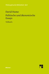 Politische und ökonomische Essays. Teilband 1_cover
