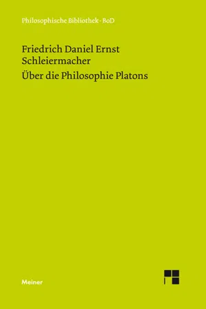 Über die Philosophie Platons