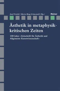 Ästhetik in metaphysikkritischen Zeiten_cover