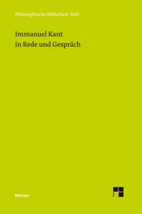Immanuel Kant in Rede und Gespräch_cover