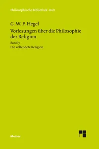 Vorlesungen über die Philosophie der Religion. Teil 3_cover
