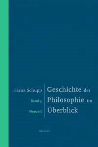 Geschichte der Philosophie im Überblick. Band 3. Neuzeit_cover