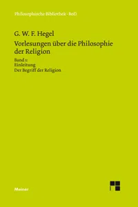 Vorlesungen über die Philosophie der Religion. Teil 1_cover