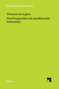 Fünf Fragen über die intellektuelle Erkenntnis_cover