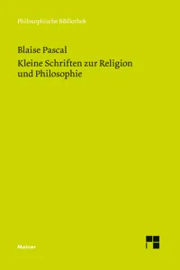 Kleine Schriften zur Religion und Philosophie_cover