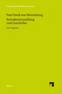 Bewußtseinsstellung und Geschichte_cover