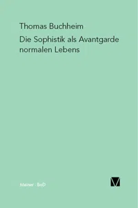 Die Sophistik als Avantgarde normalen Lebens_cover