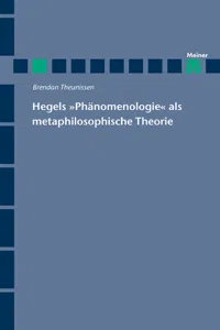 Hegels "Phänomenologie" als metaphilosophische Theorie_cover