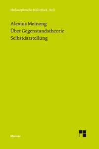 Über Gegenstandstheorie. Selbstdarstellung_cover