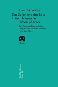 Das Sollen und das Böse in der Philosophie Immanuel Kants_cover