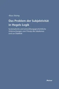 Das Problem der Subjektivität in Hegels Logik_cover