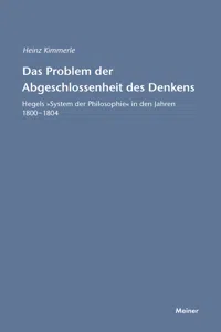 Das Problem der Abgeschlossenheit des Denkens_cover