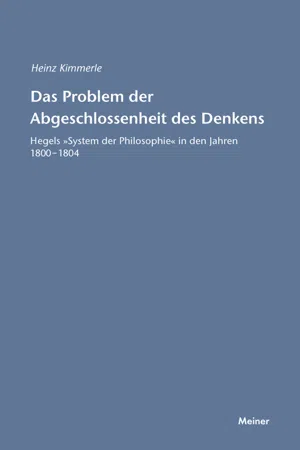 Das Problem der Abgeschlossenheit des Denkens