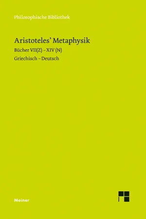 Metaphysik. Zweiter Halbband