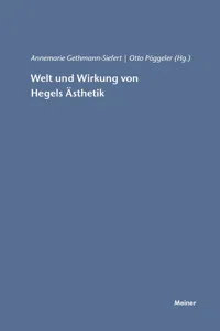 Welt und Wirkung von Hegels Ästhetik_cover