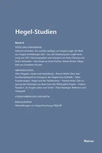 Hegel-Studien Band 6_cover