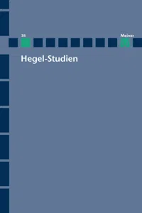 Hegel-Studien Band 38_cover