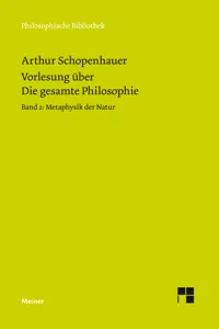 Vorlesung über Die gesamte Philosophie oder die Lehre vom Wesen der Welt und dem menschlichen Geiste, 2. Teil_cover