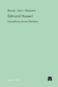 Edmund Husserl – Darstellung seines Denkens_cover