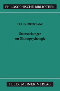 Untersuchungen zur Sinnespsychologie_cover